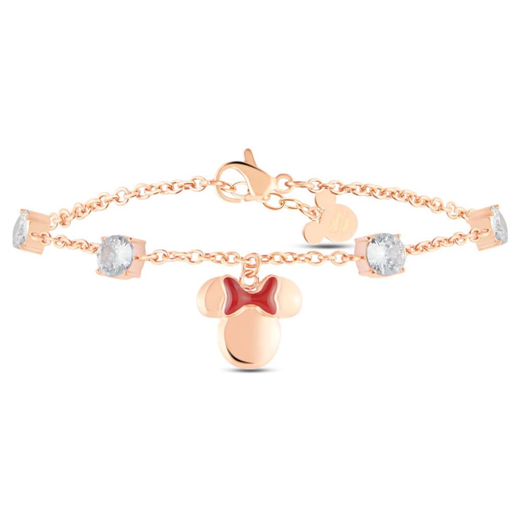 Bracciale Mickey Mouse & Friends Acciaio Rosa Cristallo - Bracciali Donna | Stroili