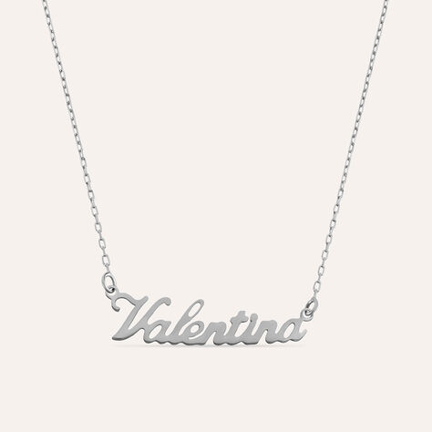 Collana Valentina Gold Names Oro Bianco - Collane Unisex | Stroili