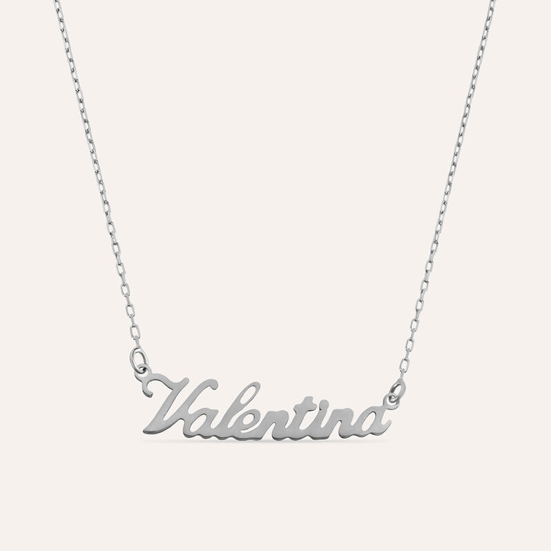 Collana Valentina Gold Names Oro Bianco - Collane Unisex | Stroili
