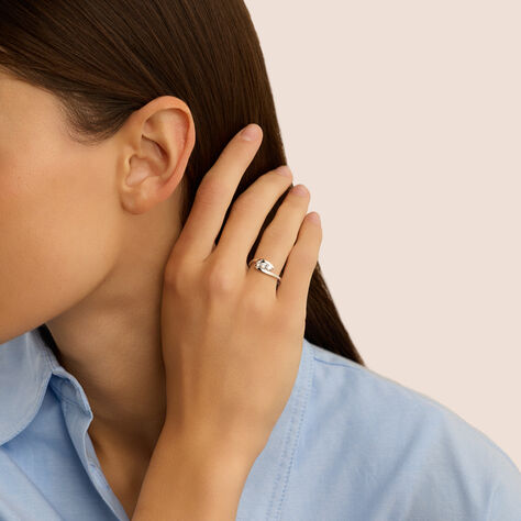 Anello Trilogy Claire Oro Bianco Cubic Zirconia - Anelli con Pietre Donna | Stroili