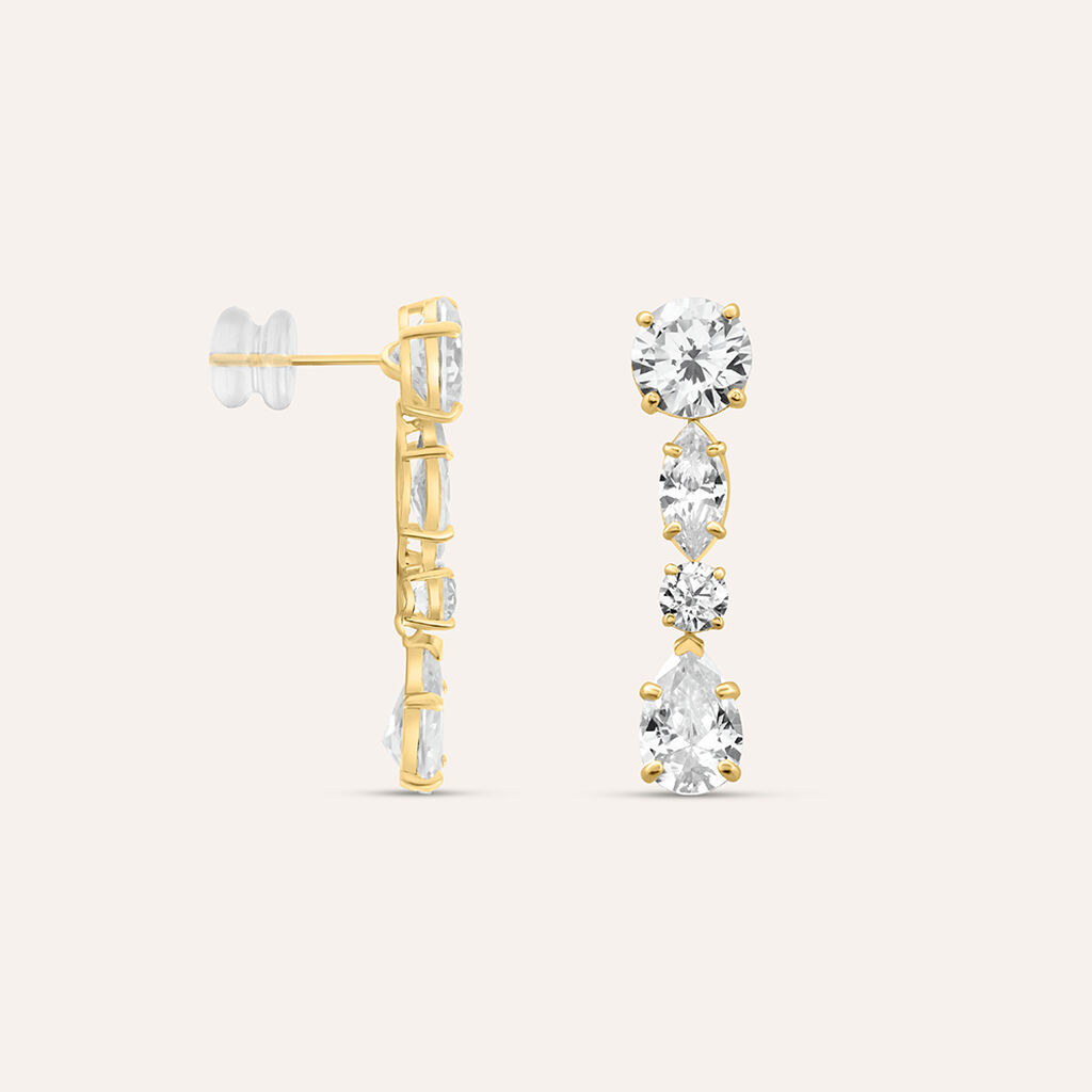 Orecchini Pendenti Claire Oro Giallo Cubic Zirconia - Orecchini Pendenti Donna | Stroili