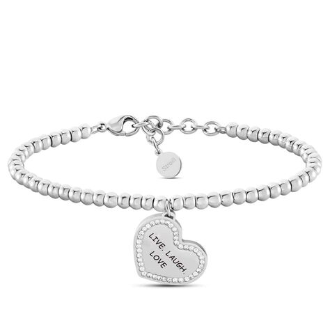 Bracciale Lady Message Acciaio Cristallo - Bracciali con Incisione Donna | Stroili