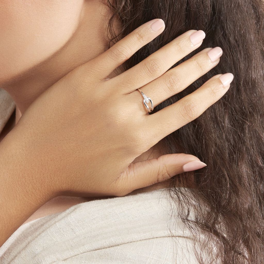 Anello Fantasia Sophia Oro Bianco Diamante