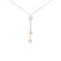 Collana Sunrise Acciaio Bicolore Bianco / Rosa Cristallo
