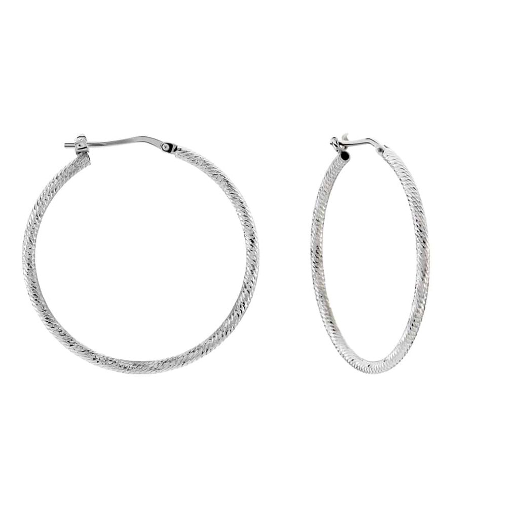 Orecchini A Cerchio Silver Collection Argento Rodiato - Orecchini a Cerchio Donna | Stroili