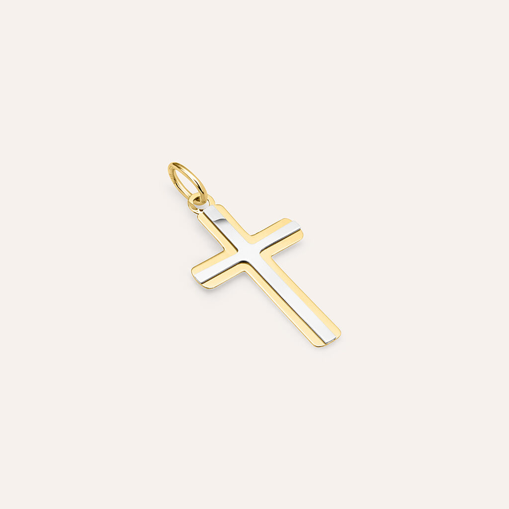 Pendente Holy Oro Bicolore - Ciondoli con Incisione Unisex | Stroili