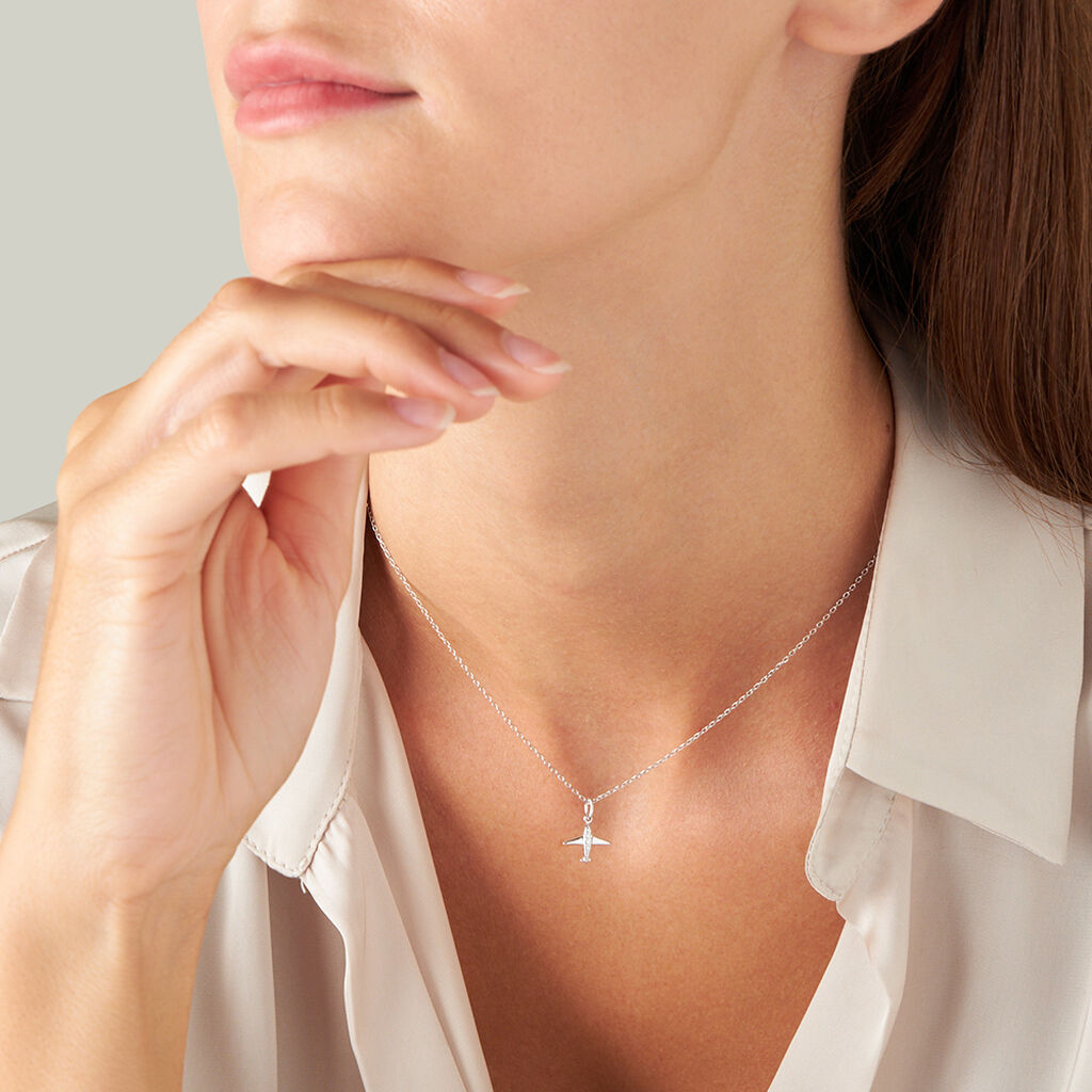 Pendente Poème Oro Bianco Cubic Zirconia - Ciondoli Donna | Stroili