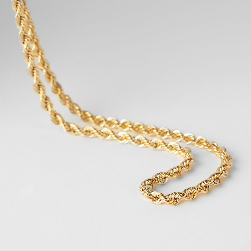 Jewelry Affairs Collana A Catena In Oro Giallo 1 Mm - Lunghezza 45,7 Cm - Vero Oro 1,8 Gr