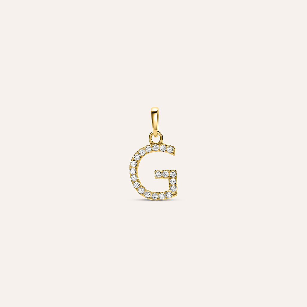Pendente Po&egrave;me Oro Giallo Cubic Zirconia