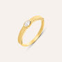 Anello Fascia Silver Glow Argento Dorato Cubic Zirconia