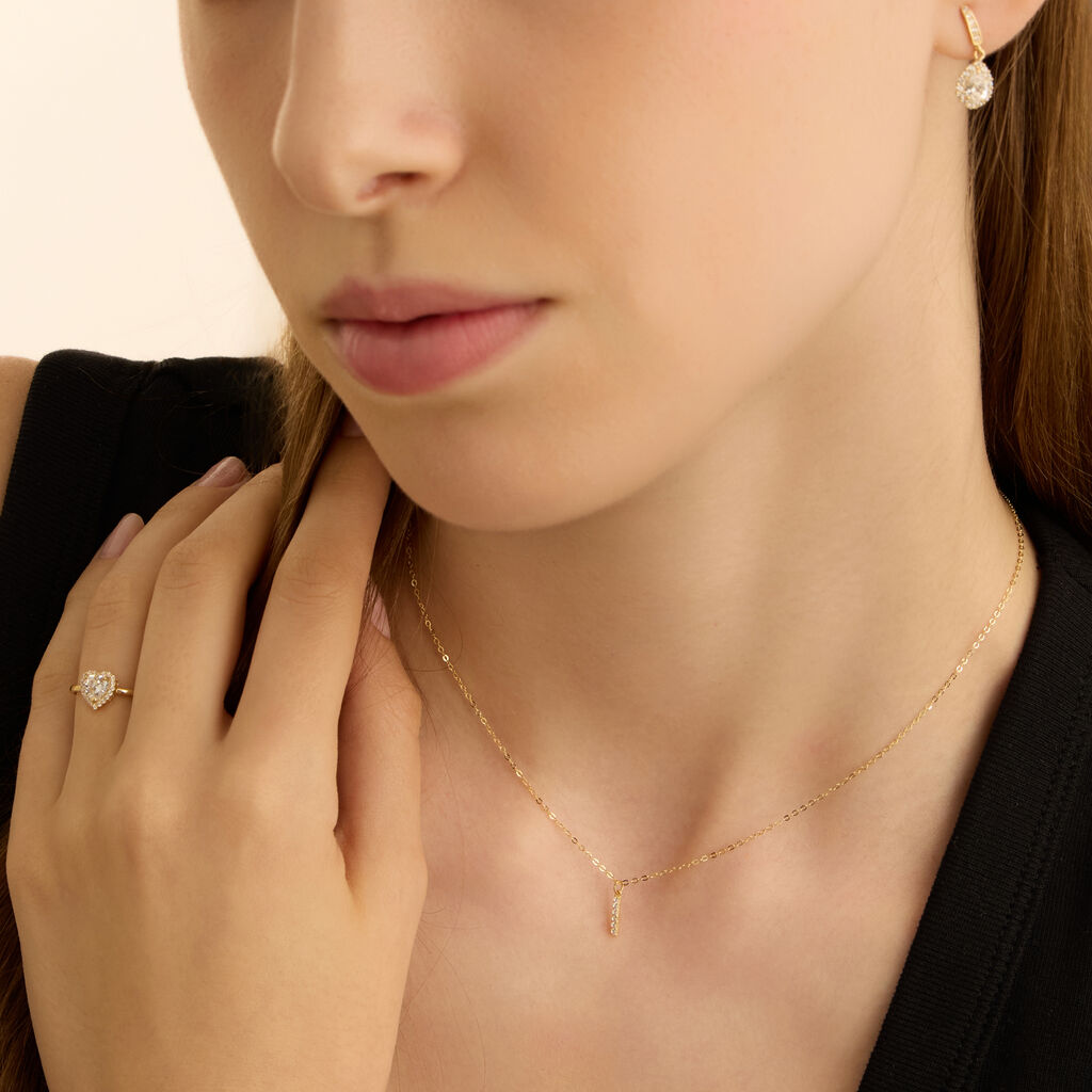 Orecchini Lobo Claire Oro Giallo Cubic Zirconia