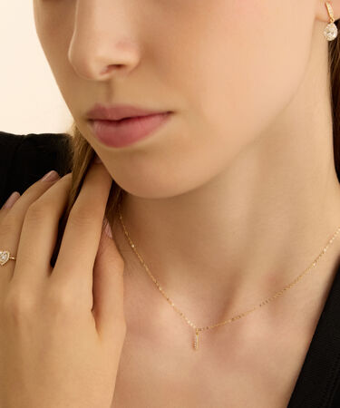 Orecchini Lobo Claire Oro Giallo Cubic Zirconia