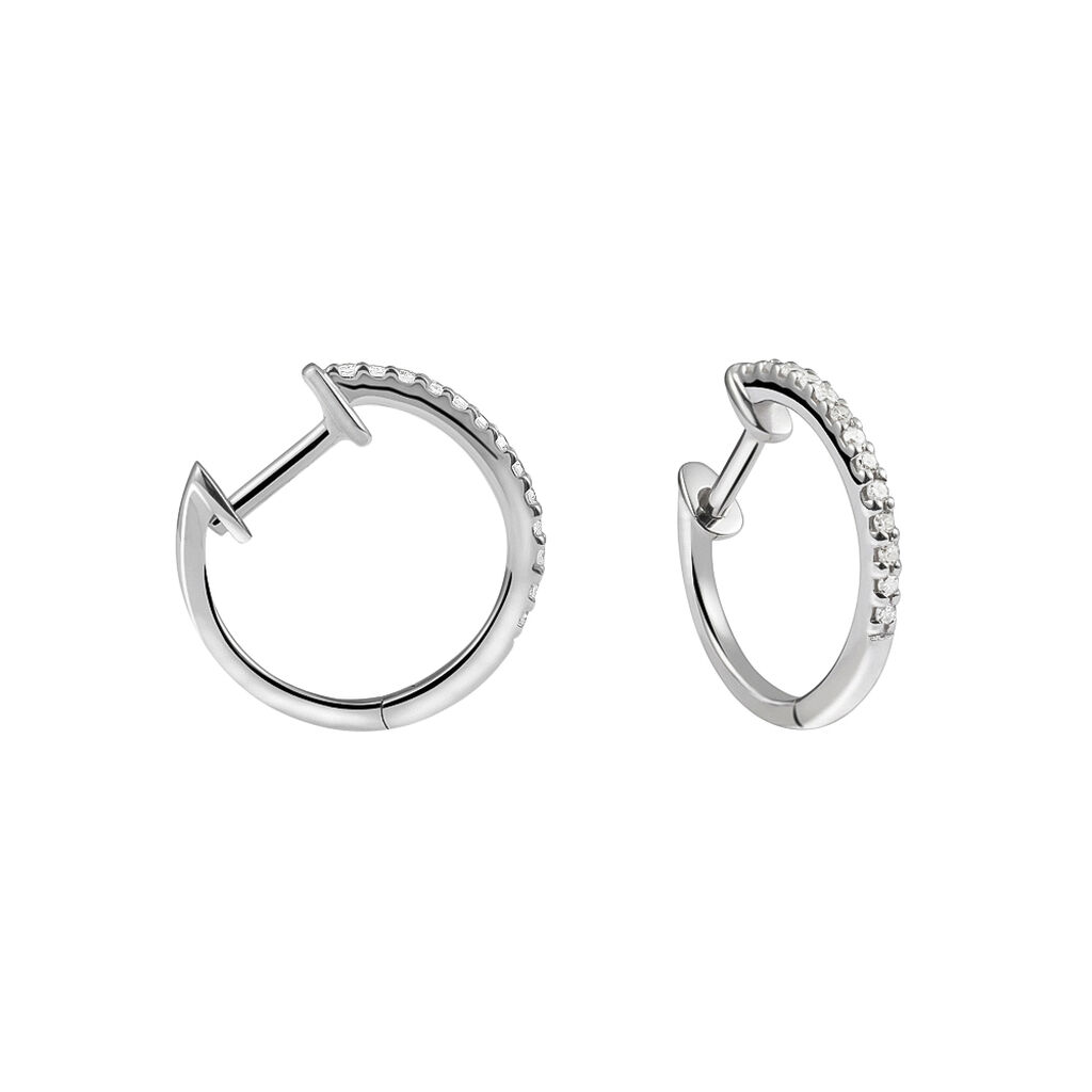 Orecchini A Cerchio Sophia Oro Bianco Diamante