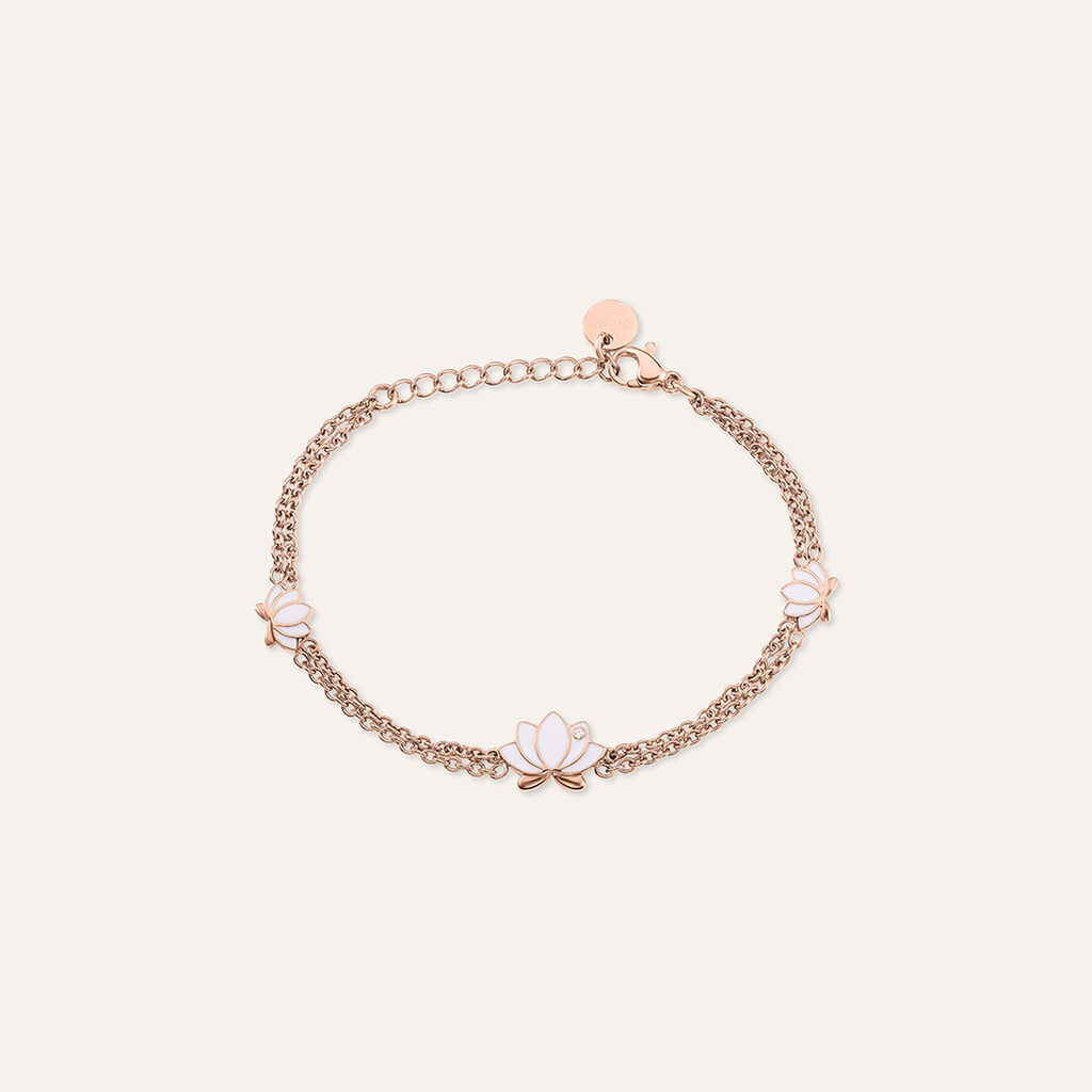 Bracciale Lady Sweet Acciaio Rosa Cristallo