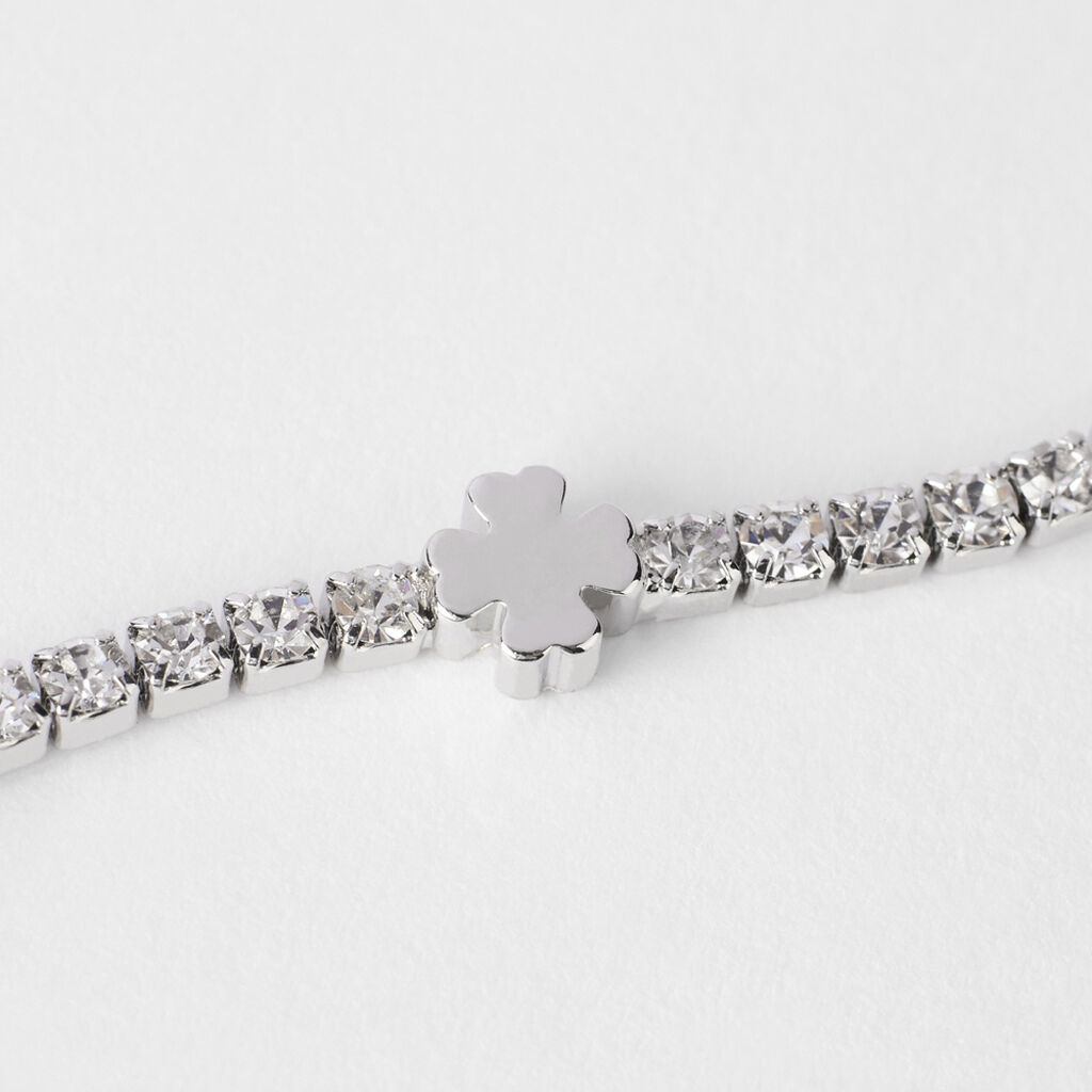 Bracciale Tennis Romantic Shine Metallo Cristallo - Bracciali Tennis Donna | Stroili