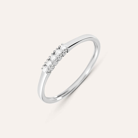 Anello Riviere Grace Oro Bianco Diamante - Anelli Riviere Donna | Stroili