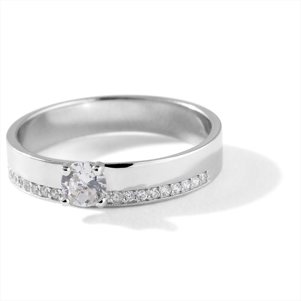 Anello Fascia Silver Elegance Argento Rodiato Cubic Zirconia - Anelli con Pietre Donna | Stroili