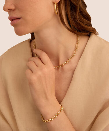 Bracciale Catena Silver Collection Argento Dorato