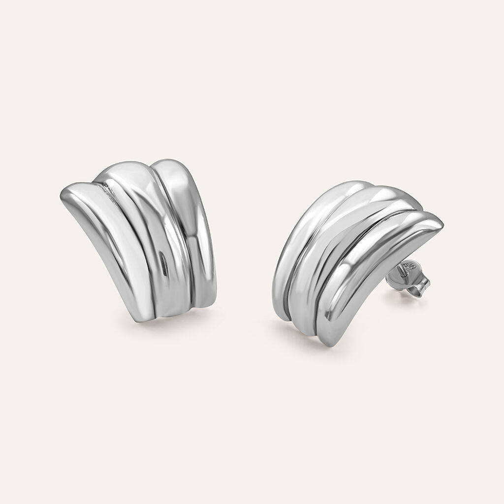 Orecchini Lobo Silver Collection Argento Rodiato