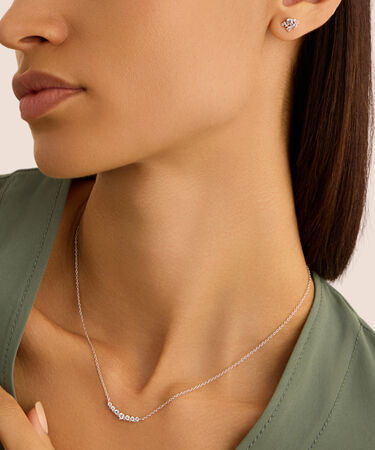 Collana Silver Elegance Argento Rodiato Cubic Zirconia