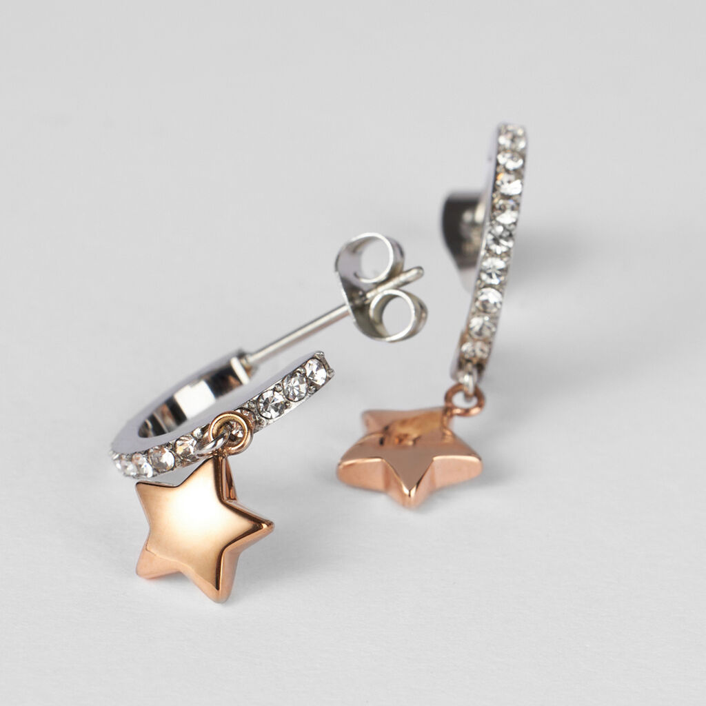 Compra Orecchini Cerchio, Cristallo 8mm - Oro - Opale Acqua Di Rose all