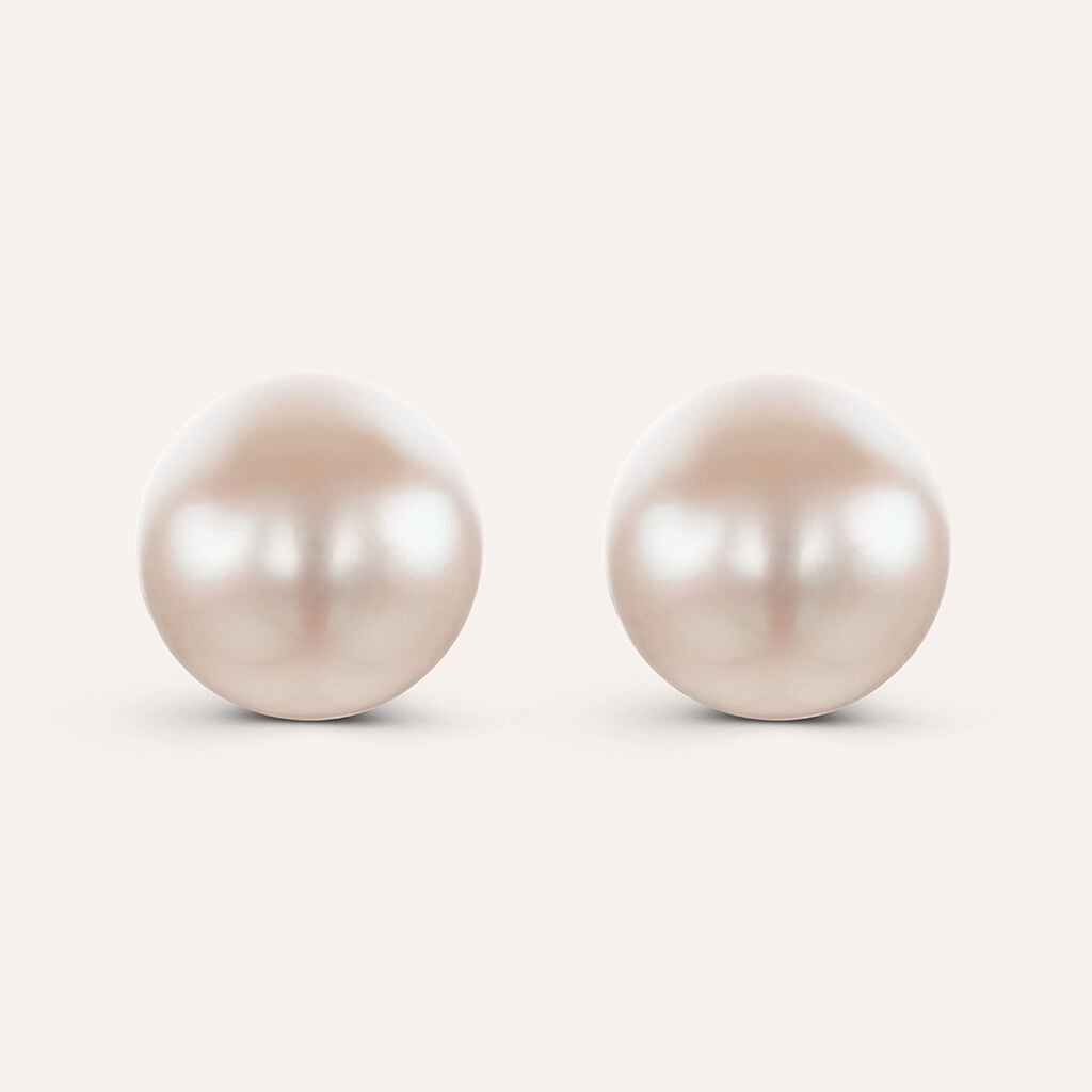 Orecchini Lobo Gabrielle Oro Giallo Perla D'Acqua Dolce