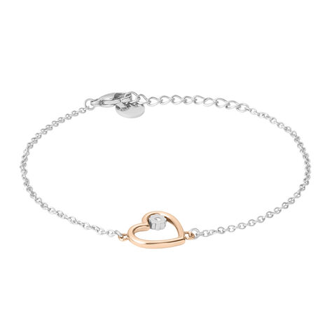 Bracciale Sunrise Acciaio Bicolore Bianco / Rosa Cristallo - Bracciali Love Donna | Stroili
