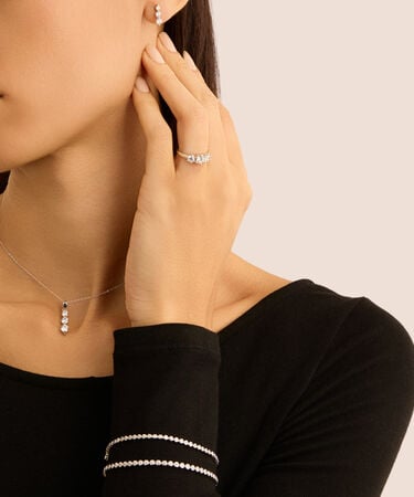 Bracciale Tennis Silver Elegance Argento Rodiato Cubic Zirconia