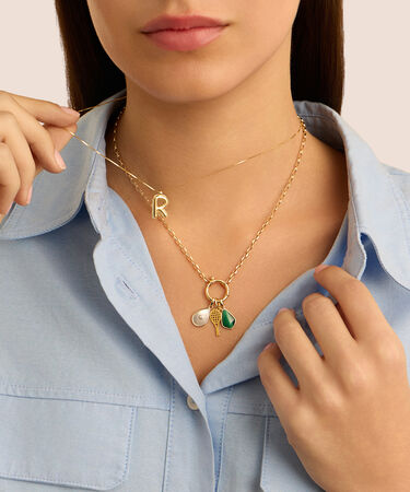 Pendente Po&egrave;me Oro Giallo Madreperla Cubic Zirconia