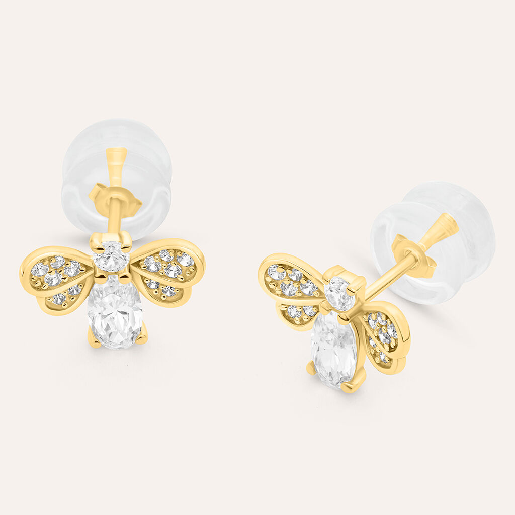 Orecchini Lobo Claire Oro Giallo Cubic Zirconia - Orecchini a Lobo Donna | Stroili