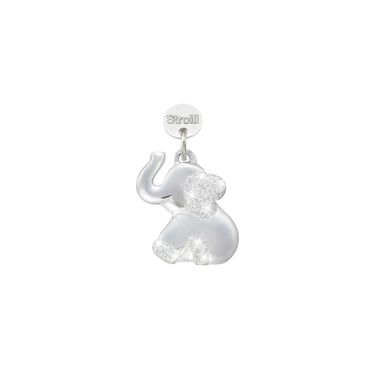 Charm in argento rodiato e glitter