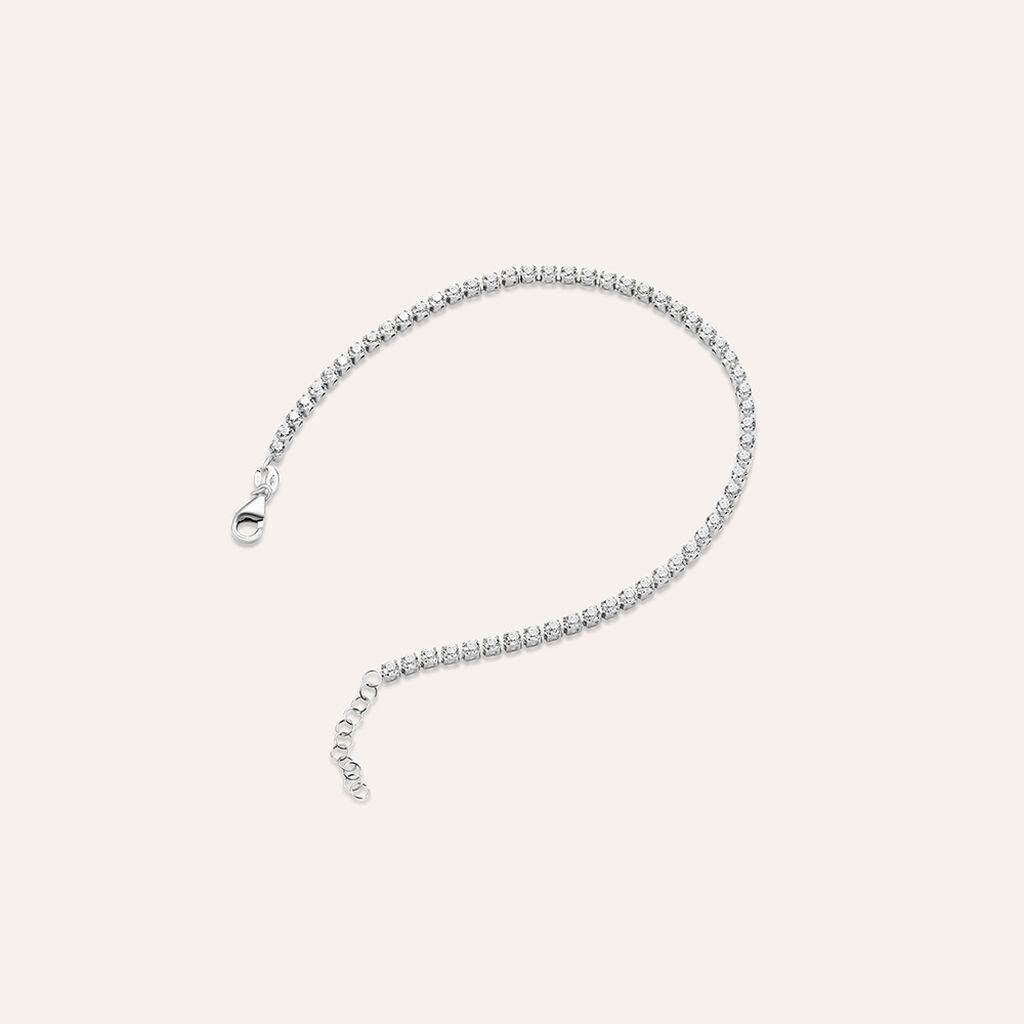 Bracciale Tennis Claire Oro Bianco Cubic Zirconia - Bracciali Tennis Donna | Stroili