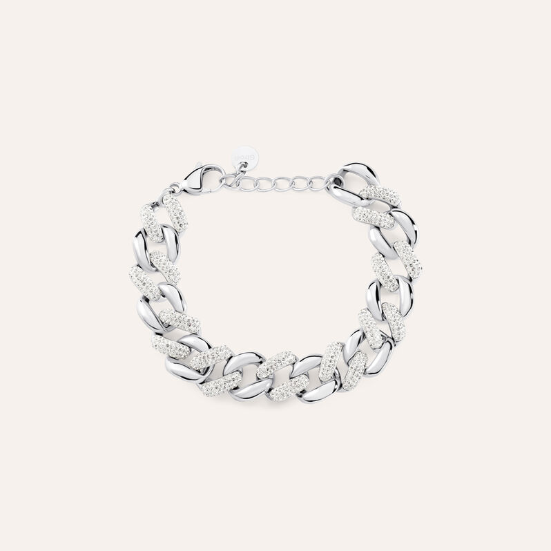 Bracciale Catena Aura Acciaio Cristallo - Bracciali Donna | Stroili
