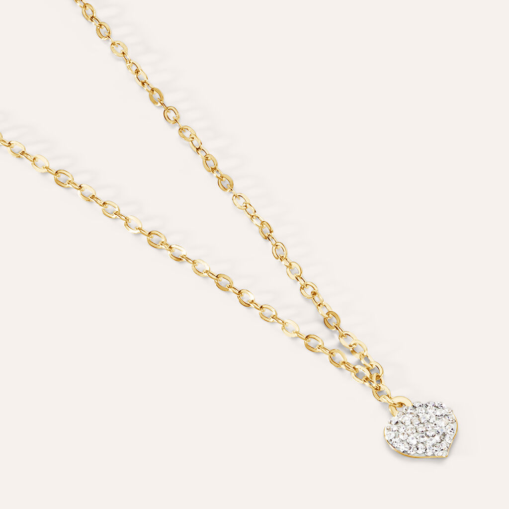 Collana Mon Petit Oro Giallo Cristallo