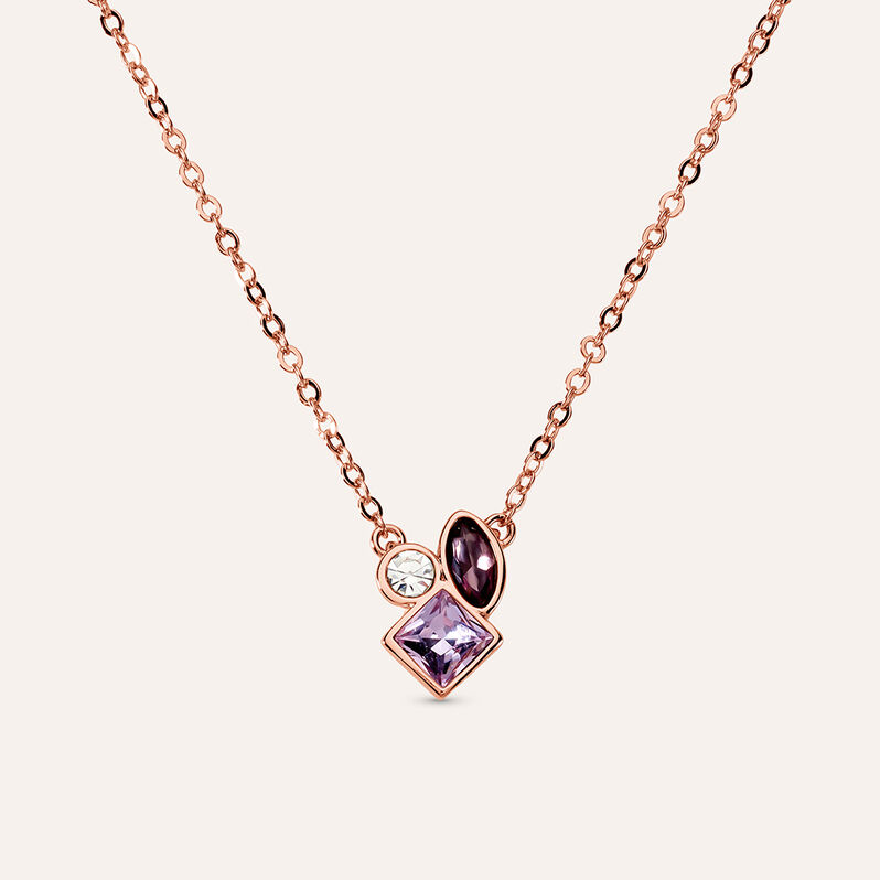Collana Violet Ottone Rosa Cristallo - Collane Donna | Stroili
