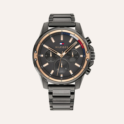 Orologio multifunzione Mason cinturino e cassa in acciaio grigio - Orologi  | Stroili