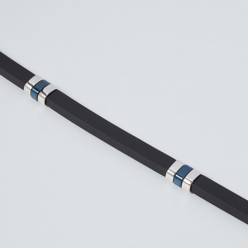 Bracciale Man Code Acciaio Bicolore Bianco / Nero