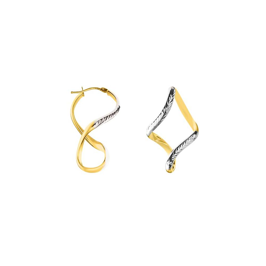 Orecchini A Cerchio Golden Lover Oro Bicolore - Orecchini a Cerchio Donna | Stroili