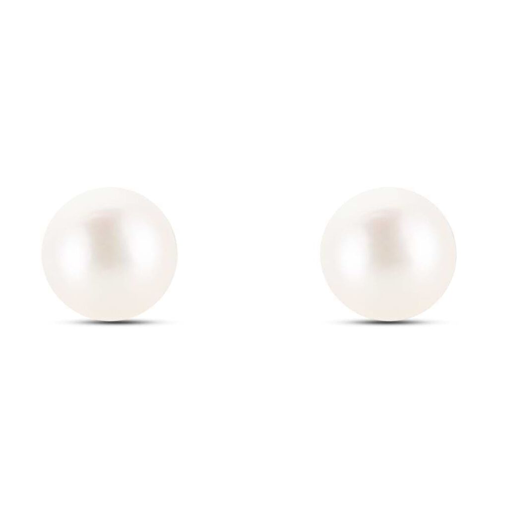 Orecchini Lobo Gabrielle Oro Bianco Perla D'Acqua Dolce