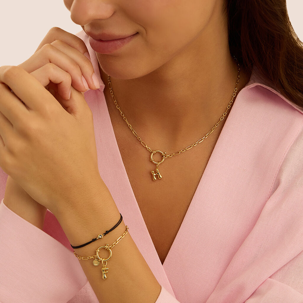 Bracciale Punto Luce Silver Diamonds Argento Dorato Diamante Lab-Grown