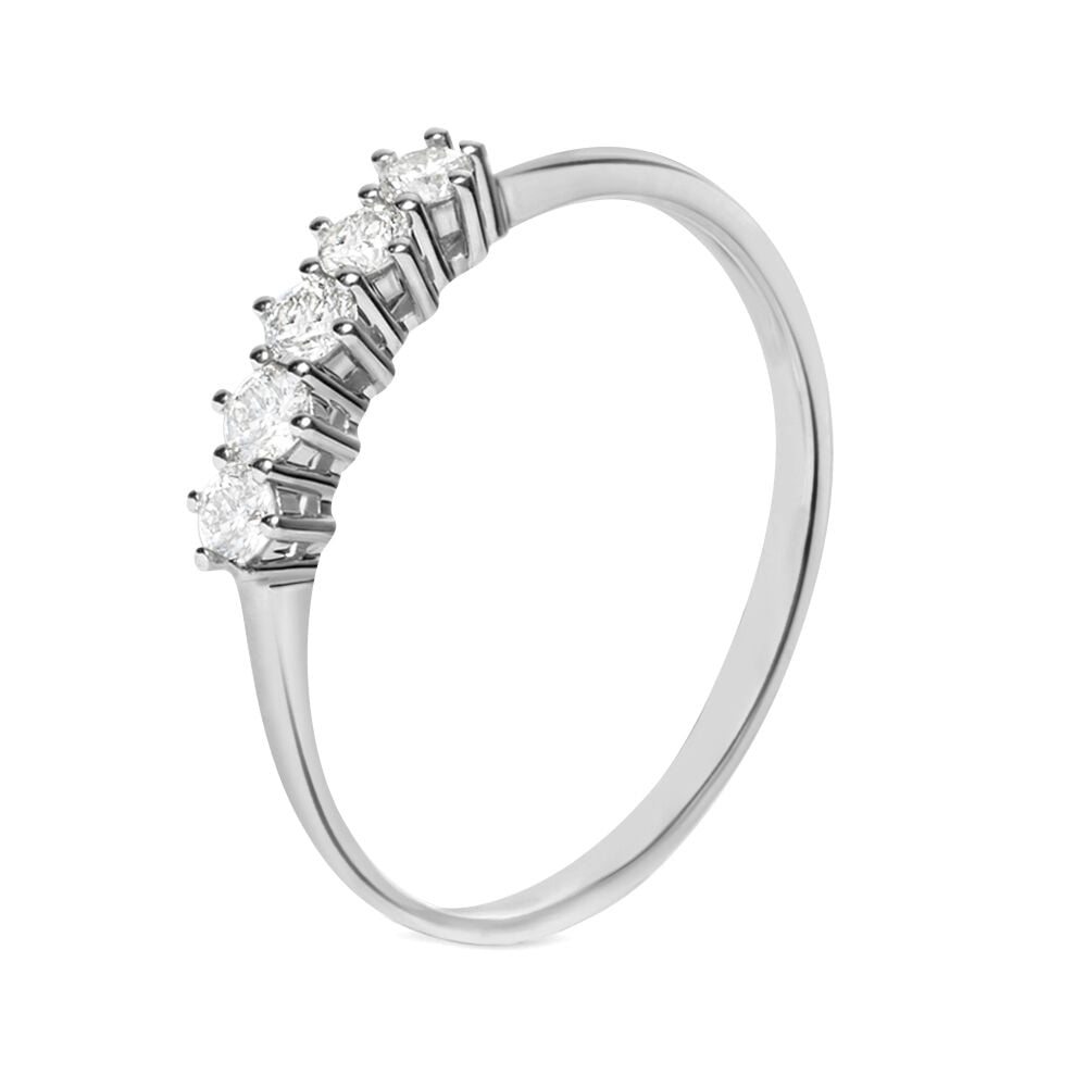 Anello Riviere Grace Oro Bianco Diamante 1425906 Stroili