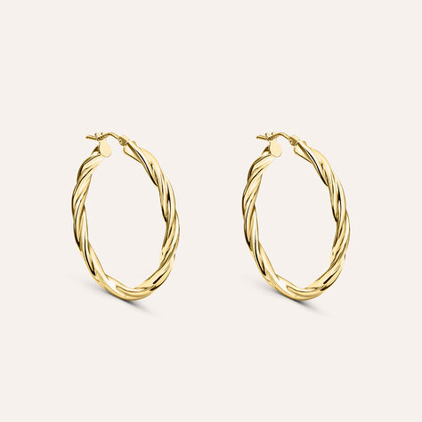 Orecchini A Cerchio Gold Essence Oro Giallo - Orecchini a Cerchio Donna | Stroili