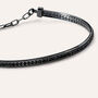 Bracciale Tennis Gentleman Argento Nero Cubic Zirconia