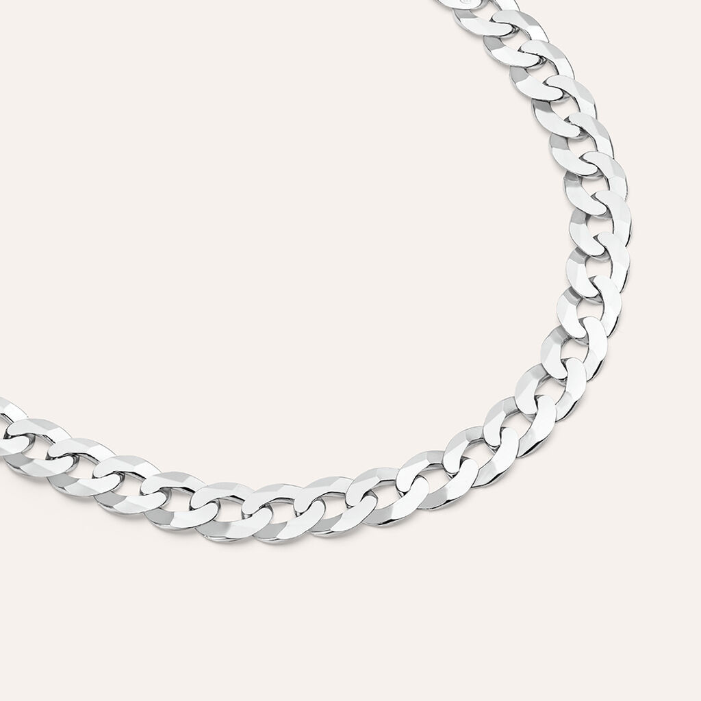 Bracciale Catena Gentleman Argento Rodiato