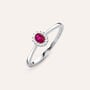Anello Solitario Kate Charlotte Oro Bianco Rubino Diamante