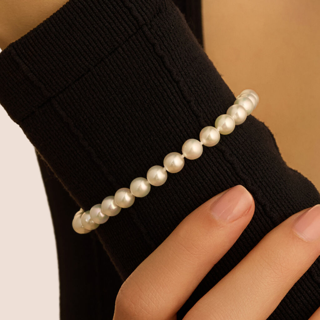 Bracciale Gabrielle Oro Bianco Perla Akoya - Bracciali Donna | Stroili
