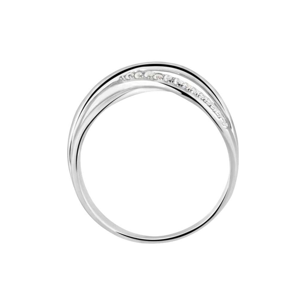 Anello Fascia Claire Oro Bianco Cubic Zirconia - Anelli a Fascia Larga Donna | Stroili