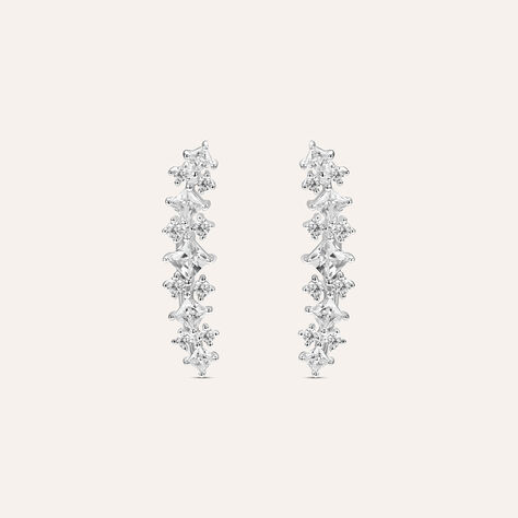 Orecchini Lobo Silver Elegance Argento Rodiato Cubic Zirconia - Orecchini a Lobo Donna | Stroili