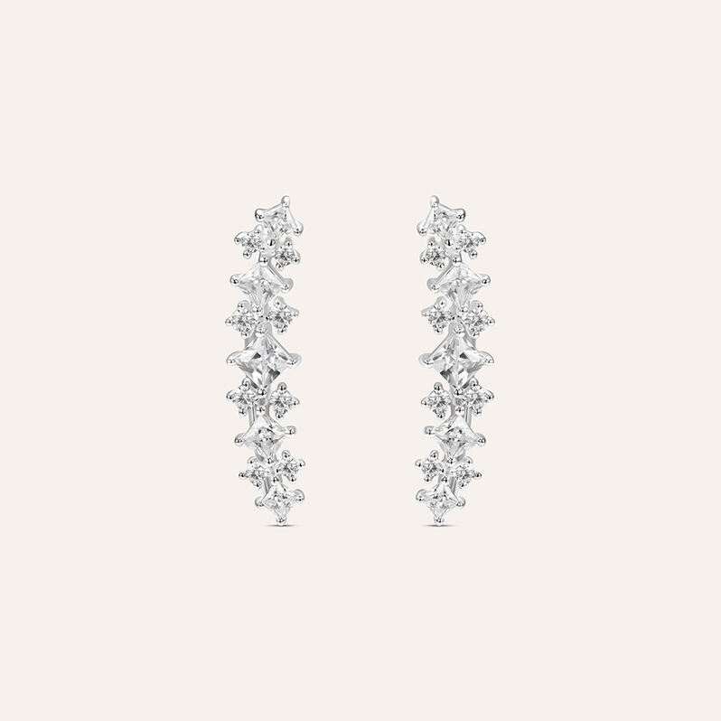 Orecchini Lobo Silver Elegance Argento Rodiato Cubic Zirconia - Orecchini a Lobo Donna | Stroili
