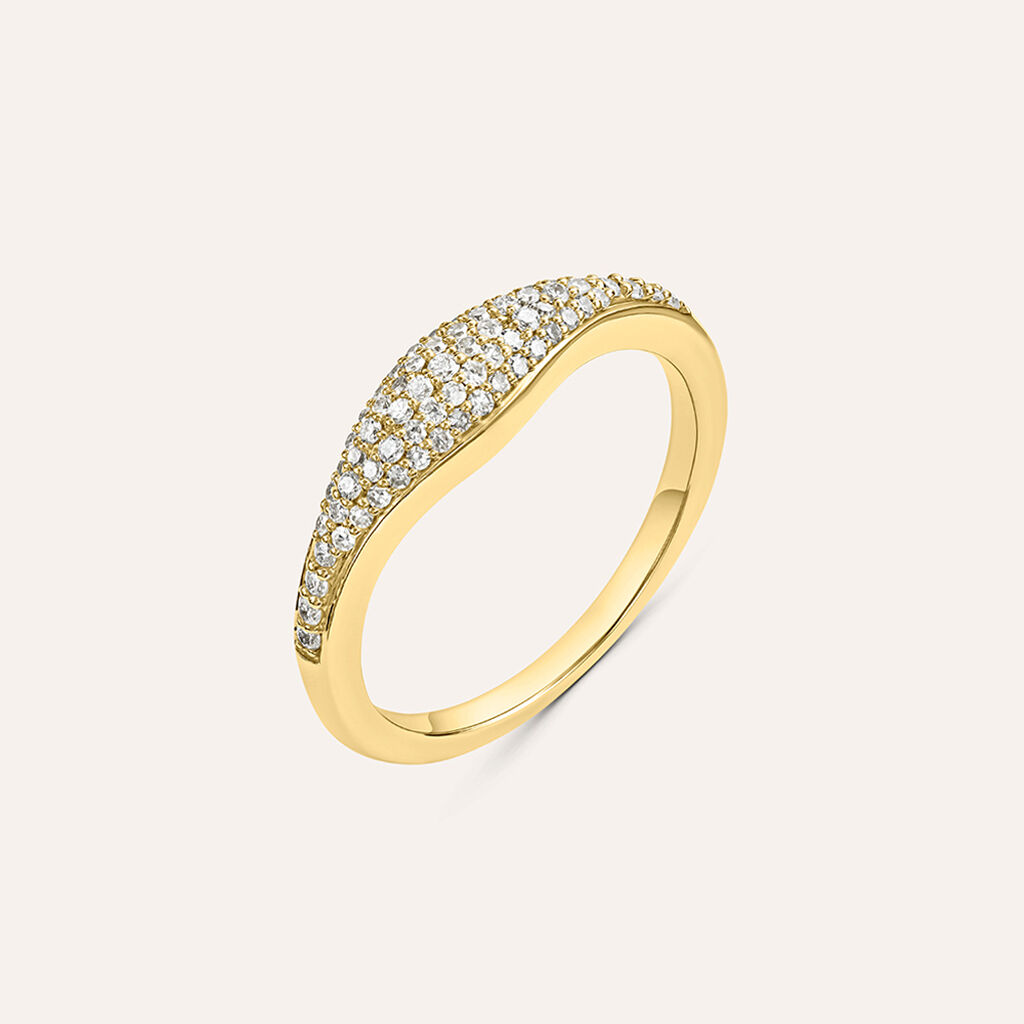 Anello Fascia Diamade Glam Oro Giallo Diamante Lab-Grown